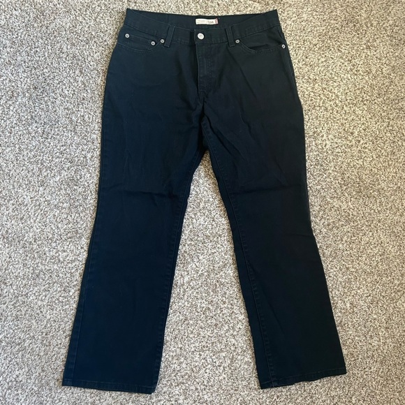 Levi Strauss & Co Black Relaxed Boot 550 Denim Jeans Size 10 Short Mid Rise - Picture 1 of 8